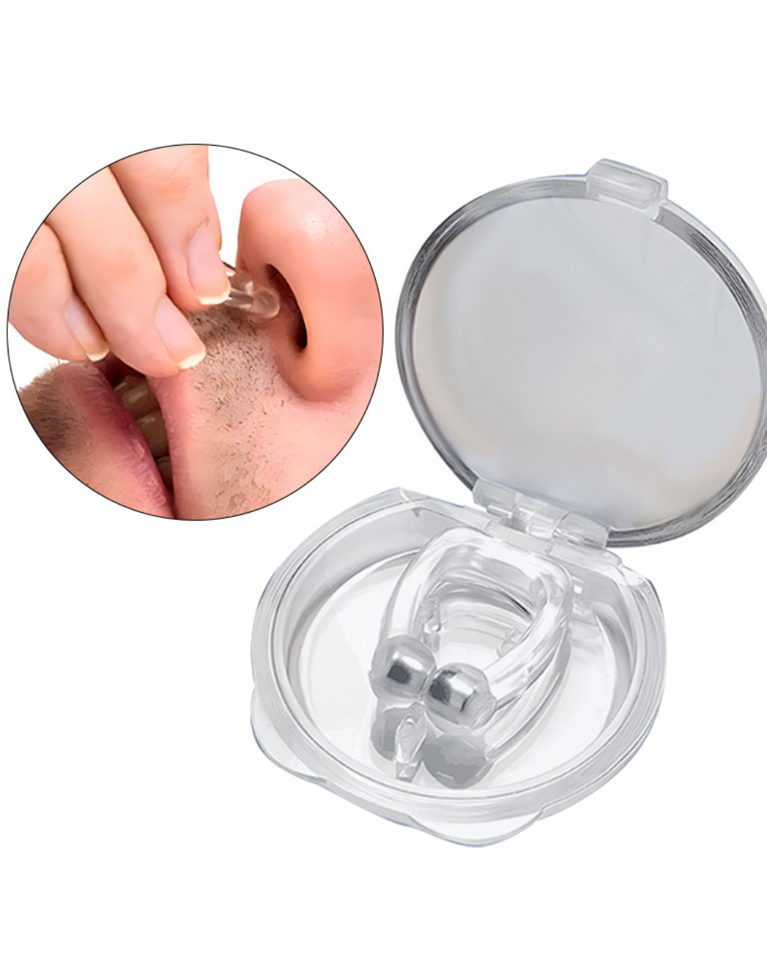 Clip Nasal Antirronquidos Magnético – Respira Bien y Duerme Mejor